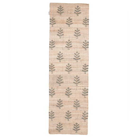 Erin Gates Momeni Orchard Verdure Leaf Hand Woven Jute Wool Runner - Picture 2 of 7